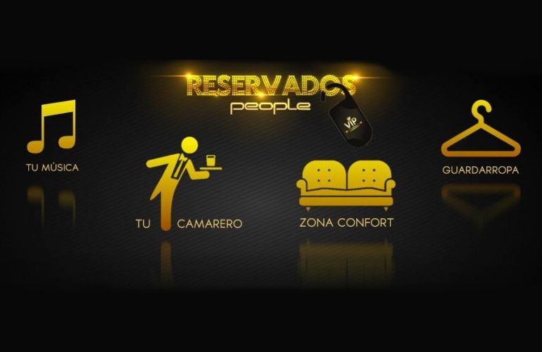 Imagen del reservado, con iconos de sus características